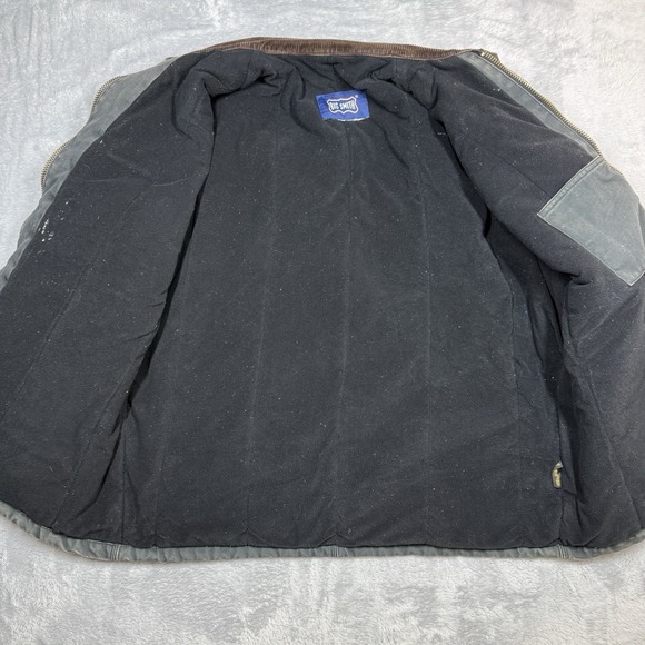 Big Smith Canvas Jacket Mens 2XL Black Chore Lined Workwear Heavily Distressed - Picture 8 of 16